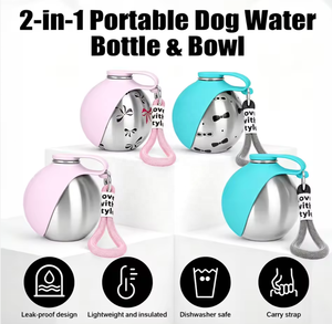 Dispensador de Agua para Mascotas a Prueba de Fugas, Superventas 2026, Botella de Agua para Perros de Acero Inoxidable 304, Apta para Todas las Actividades al Aire Libre - Product Image 1