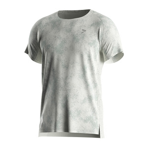 เสื้อวิ่งผู้ชายออกแบบตามหลักสรีรศาสตร์ พิมพ์ลายแบบซับลิเมชั่น ระบายเหงื่อได้ดี สะท้อนแสงสำหรับวิ่งกลางคืน - Product Image 1
