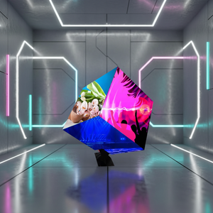 Pantalla LED en Forma de <span class=keywords><strong>Cubo</strong></span>, <span class=keywords><strong>Cubo</strong></span> Mágico, Señalización Electrónica Impermeable, Publicidad Interior, Pantalla LED Creativa de 4 Lados - Product Image 3