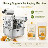 Machine d'emballage rotative haute performance pour liquides et pâtes, idéale pour le miel et le sirop en poches à bec verseur (Doypack)