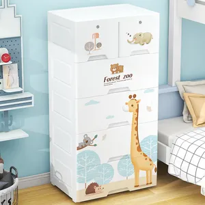 Plastic Cabinet Home Furniture Plastic Wardrobe Cabinet Living Room Extra Large Size Baby Plastic Storage Drawer Cabinet