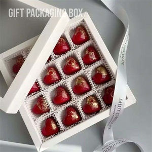 <b>candy</b> <b>box</b> Minimalist Wedding Gift Chocolate Packaging <b>Box</b> with Clear Window, Gold Foil Logo & Ribbon - Product Image 2