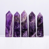 Colonne de cristal d'améthyste hexagonale naturelle violette, ornements en cristal pour décoration intérieure rêveuse, mariages, anniversaires, remises de diplômes