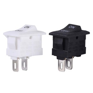 Nhà máy trực tiếp leci RS601HL-1010021BB-4A Mini 2pin <span class=keywords><strong>Rocker</strong></span> chuyển đổi 3A 250V AC 1500vac chịu được màu đen trắng PA66 Chất liệu ON-OFF - Product Image 1