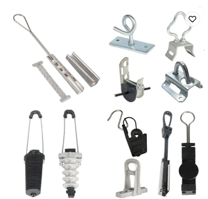 APT <span class=keywords><strong>Q</strong></span>-Typ Verzinkte Stahl-Mittelspannungs-Aufhängeklemme mit Haken und Sechskantmutter für FTTH GSM WLAN-Netzwerke - Product Image 4
