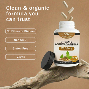 Capsule di Ashwagandha Biologica, Estratto di Radice di Ashwagandha, Etichetta Privata OEM ODM, Vendita all'Ingrosso, Integratore Alimentare, 90 Capsule - Product Image 4
