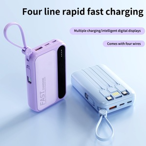 พาวเวอร์แบงค์พกพาขนาดเล็ก 20000mAh ชาร์จเร็ว พร้อมสายในตัว ชนิด Type C ใช้ได้กับทุกอุปกรณ์ เหมาะสำหรับการเดินทาง - Product Image 3