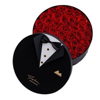 Offre Spéciale 2 pièces boîte à fleurs ronde pour Bouquets fleur fleuriste boîte panier d'emballage pour saint valentin boîte à fleurs