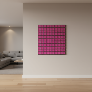 Panneau mural 3D décoratif fuchsia en plastique, style moderne et contemporain, pour intérieur, 30QB-007 - Product Image 2