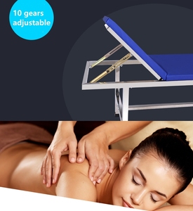 Groothandel RVS Opvouwbare Massagetafel Rugleuning voor Schoonheidssalons Dik Lederen Ziekenhuismeubilair Gaten Opvouwbare Rugleuning - Product Image 3
