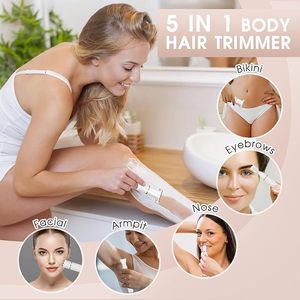Tondeuse multifonctionnelle 4 en 1 pour femmes, rasoir sans douleur pour les sourcils, le <span class=keywords><strong>visage</strong></span> et le corps, utilisation domestique, tête imperméable, épilateur électrique USB - Product Image 2