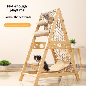 Structure d'escalade en bois massif pour chat, nouvelle griffoire auto-escaladante, filet à griffer, jouet pour chat - Product Image 5