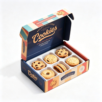 Boîtes d'expédition en carton pour pâtisseries, biscuits et gâteaux, avec logo imprimé personnalisé, qualité alimentaire, pour emballer les biscuits