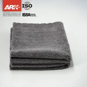 Ultrasonik Kesme Edgeless Lint ücretsiz 300 GSM peluş mikrofiber havlu Araba Yıkama için Buff Parlatıcı