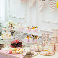 Décoration de table de dessert d'anniversaire, cadre de présentation de mariage, table à fruits européenne, plateau à cupcakes d'anniversaire, support à en-cas