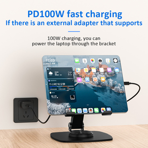 Soporte de escritorio móvil perezoso al por mayor 360 soporte antideslizante giratorio Mini soporte portátil para teléfono tableta soporte con hub USB - Product Image 6