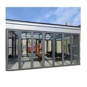 APRO Exterior Temporal Casa Balcón Exterior Patio Aluminio Baño Acordeón Puertas Plegable Puerta de Vidrio - Product Image 4