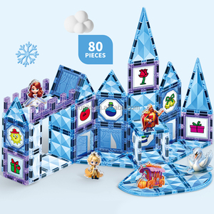 Ensemble de blocs de construction magnétiques pour enfants, tuiles magnétiques puissantes avec lumière LED, certifiées sûres, en ABS, <span class=keywords><strong>jouet</strong></span> de construction créatif DIY pour graffitis - Product Image 1