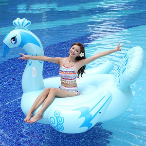 Blue Peacock Inflatable Float 180Cm Adult Pool Raft Water Toy - Product Image 4