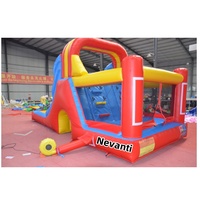 Château gonflable commercial double toboggan avec certification CE CPSC, idéal pour la location