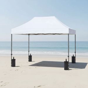 ABCCANOPY 5+ Person Waterproof Oxford Pop <b>Canopy</b> <b>Tent</b> Commercial Instant Shelter Wheeled Carry Bag 10x15 FT White 170t Polyester - Product Image 5