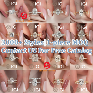 Anillo de Compromiso de Oro Amarillo de 14k con Diamante Cultivado en Laboratorio de Corte Ovalado de 3CT con Certificación IGI, Diseño de Tres Piedras en Espiral, Personalizado de Fábrica - Product Image 3