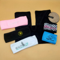 Bandeau de spa personnalisé avec logo pour femmes, réglable, avec bande auto-agrippante, pour le soin du visage, le maquillage et le sport