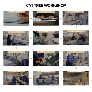 Grosir pohon kucing alam mainan mewah Modern rumah kayu kucing pohon cakar Menara kucing - Product Image 4