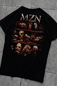 MZN Men's Oversized Horror Movie Leatherface Print <strong>T</strong>-<strong>Shirt</strong> 220g Heavy Cotton Eco-Friendly Vintage Washed Streetwear - Product Image 2