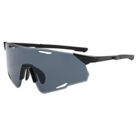 Lunettes de soleil pour adultes avec logo personnalisé, verres polarisés miroir en PC, monture semi-cerclée TR90, coupe-vent, UV400, pour le sport, le cyclisme, le volley-ball