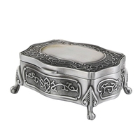 Boîte à bijoux de luxe compacte en fer, style argent antique, en alliage de zinc, pour rangement de bijoux, emballage métallique artisanal, DCM-Jewel Box 3D Holiday