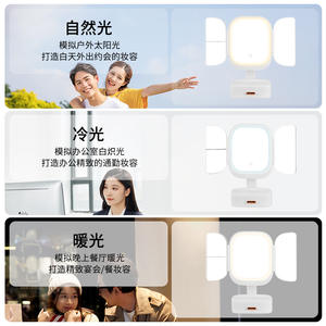 Espejo de Maquillaje LED Ovalado de Sobremesa con Luz Ajustable para Tocador de Mujer - Product Image 3