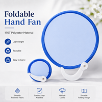Éventail pliable promotionnel avec logo personnalisé, manche en plastique, polyester 190T, pliable et torsadé, pour cadeau de mariage