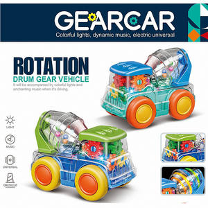 Camion jouet électrique <span class=keywords><strong>en</strong></span> plastique transparent avec mélangeur, camion jouet avec lumière et <span class=keywords><strong>musique</strong></span> pour enfants - Product Image 1