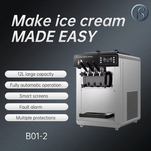 12L Table Top Soft Serve <strong>Ice</strong> Cream <strong>Machine</strong> Automatic Cleaning Icecream Maker 3 Flavor Soft <strong>Ice</strong> Cream Maker <strong>Machine</strong> for Business