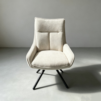 Fauteuil rembourré moderne en velours vert avec pieds en métal pour cuisine, chambre, club, salle à manger, salon ou comme chaise d'appoint