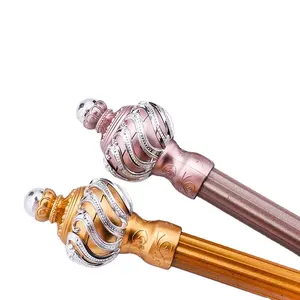 Home Metal Curtain Poles Curtain Rod Sets Aluminum Brackets Hardware Accessories Roman pole heal Roman rod fittings New design