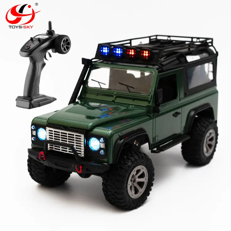 2.4GHz 1:12 RTR דגם RC צבאי משאית תחביב רכב צעצוע 4WD 4x4 Off Road RC טיפוס מרחוק רכב צעצוע עם אור