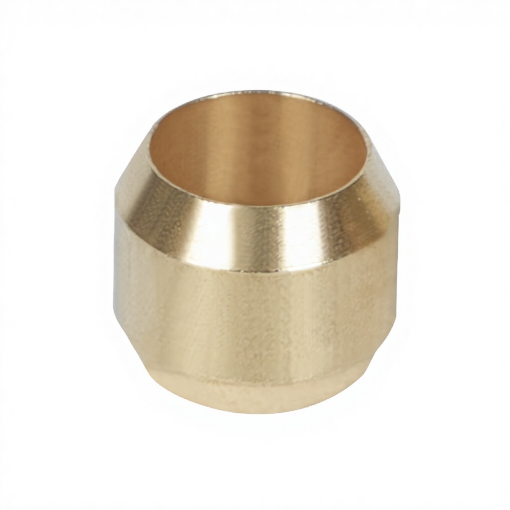 Brass Tube Fitting Compression Sleeve Oil Pipe Sealing Ring Ferrule Lubrication Fittings · image 2