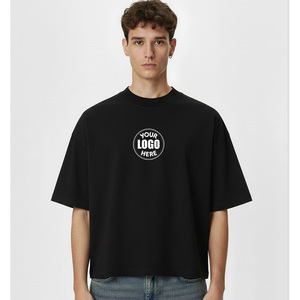 Camisetas Oversize de Algodón 100% para Hombre, Estilo Americano Streetwear, 260GSM, Lavadas, Retro, con Estampado DTG, Lisas - Product Image 1