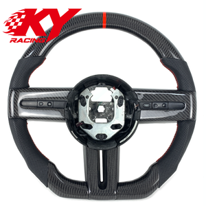 Volant sport personnalisé en fibre de carbone pour Ford Mustang ST RS Shelby V8 Super Snake Mach1 S550 GT350 GT500 Coupé - Product Image 1
