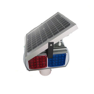 Feu de signalisation flash rouge et bleu solaire intelligent à un seul côté ou à deux côtés - Product Image 1