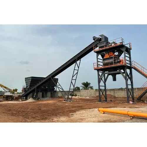 PSC200 200m3/h Stationary Concrete Batching Plant for Manufacturing & Construction with Pump & PLC Components-Used