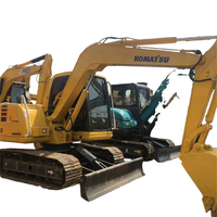 Mini-pelleuse sur chenilles Komatsu PC60 PC60-7 PC60-8 d'occasion importée du Japon, certifiée CE, avec support pour l'exportation maritime mondiale
