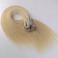 Livraison rapide, 100% cheveux humains, extensions de cheveux humains, lisses, avec anneau nano
