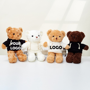 Ours en peluche avec logo personnalisé chemises blanches animaux en peluche doux en coton peluche anniversaire cadeaux promotionnels coton PP - Product Image 4