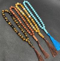 Bracelet de prière Tasby en jade naturel, perles de prière islamiques, bracelet à glands perlé - Cadeau religieux, bijoux très vendus
