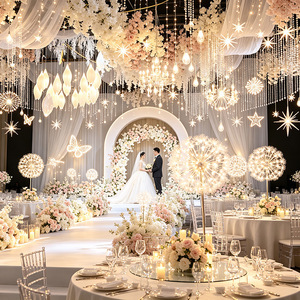 <span class=keywords><strong>Lustre</strong></span> LED en acrylique de style américain avec installation sans perçage pour la décoration de mariages, hôtels et fêtes de fiançailles - Product Image 1