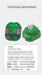 NUEVO Socket <span class=keywords><strong>Tester</strong></span> Smart <span class=keywords><strong>Voltage</strong></span> Detector Outlet Checker Test NCV Live Neuter Wire Test EU US <span class=keywords><strong>Plug</strong></span> Meter - Product Image 5