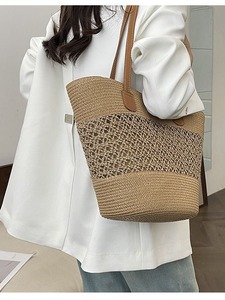 Summer Seaside Vacation Ladies Straw <b>Zip</b> Waterproof New Style Woven Large Capacity Shoulder Bag Fashion <b>Tote</b> Bag Tanjing - Product Image 5
